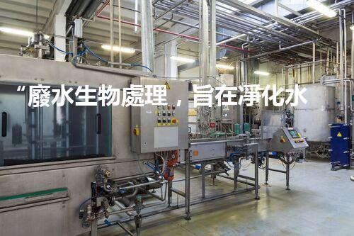 “廢水生物處理，旨在凈化水源，守護(hù)碧水藍(lán)天”